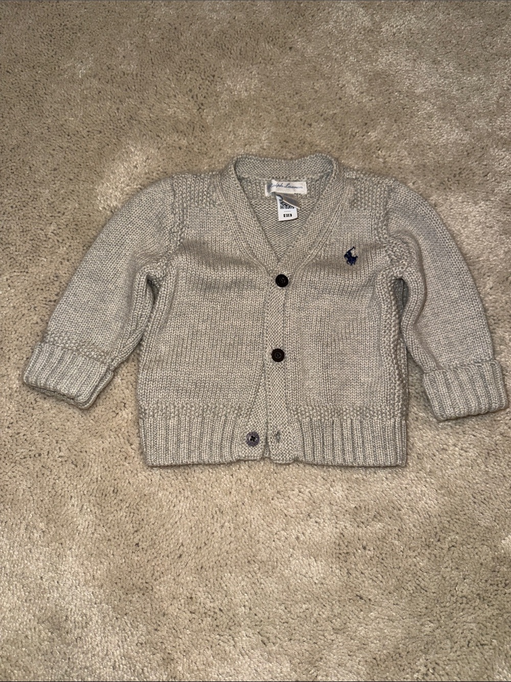 Polo Ralph Lauren Baby Boys Combed Cotton V-Neck Cardigan